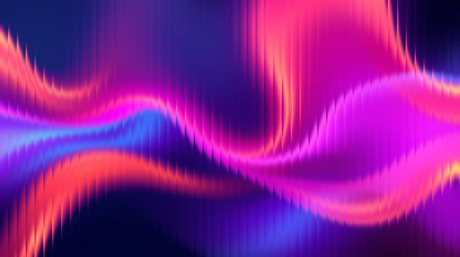 Abstract neon wave background for music and technology design, colorful gradient