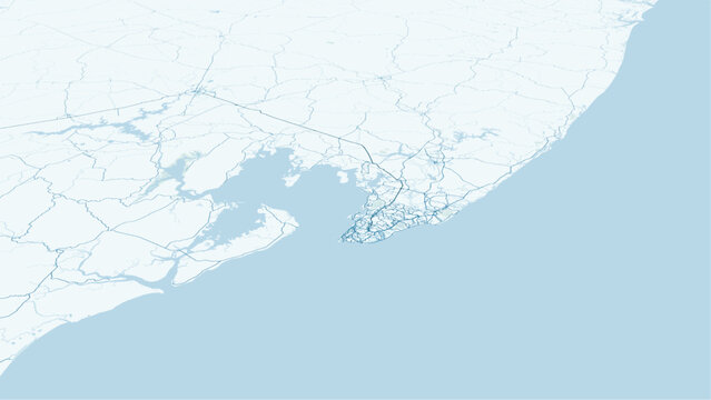 Modern minimalist vector map of Salvador, Bahia, Brazil. High-quality scalable illustration of Salvador city grid, Todos os Santos Bay coastline, Pelourinho, and Barra Lighthouse layou
