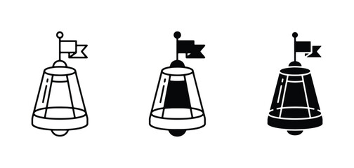 Nautical Buoy Icons, Marine Marker Symbols, Navigation Aid Vector Graphics © Khairul