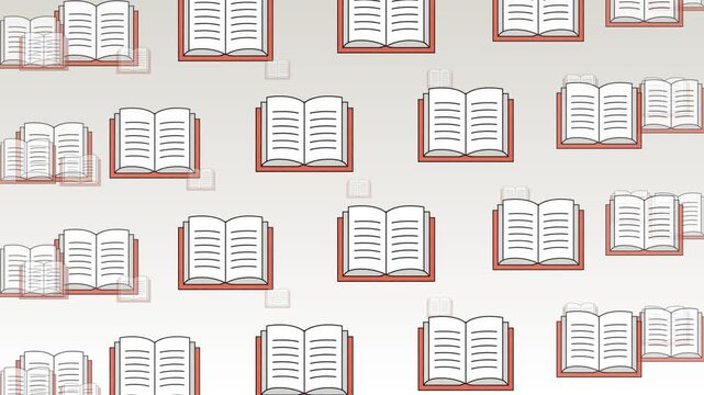 Open Books Open Book Seamless Pattern Background Literature Knowledge Academic Research and Library Learning Concept.