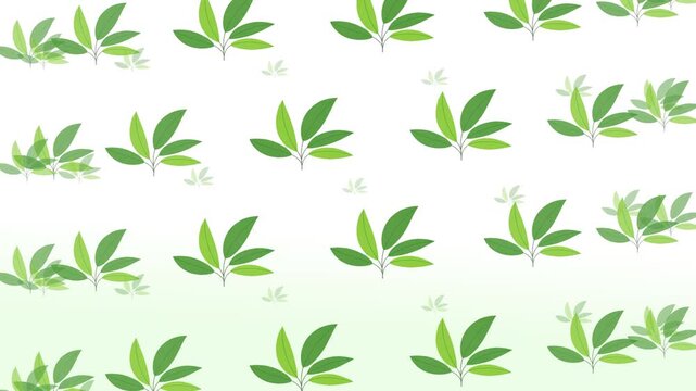 Green Leaves Fresh Green Leaf Seamless Pattern Background Nature Ecology Herbal Wellness and Environmentally Friendly Concept.