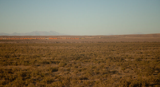Zug in den Anden in Bolivien (Altiplano)