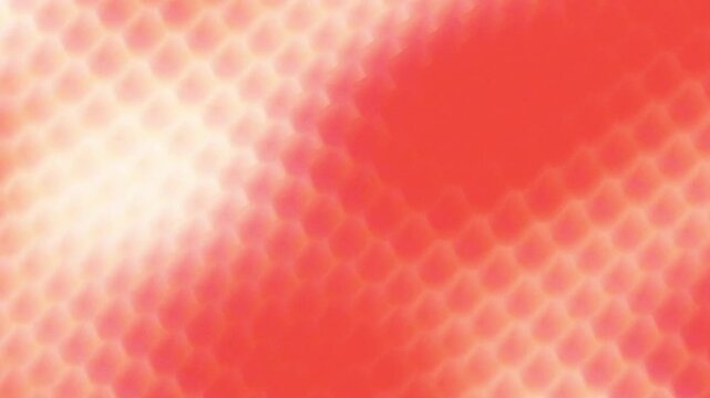 Abstract honeycomb pattern with vibrant red hexagonal cells transitions into a bright white glow creating a sense of digital connectivity and energetic data flow