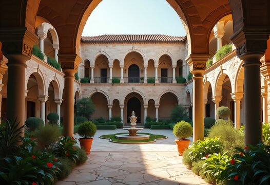 Renaissance Palazzo Courtyard Rusticated Stone Elegance Timeless Beauty Classical Finesse