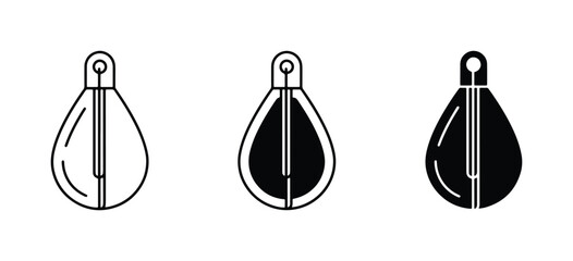 Fishing Bobbers, Floats, Buoys, Fishing Tackle Icons, Simple Vector Graphics © Mahabubur
