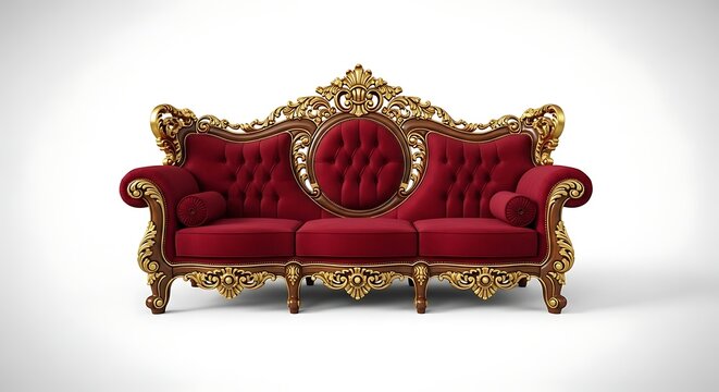 Royal design wood sofa
