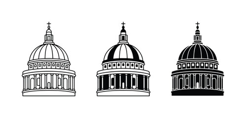 Architectural Domes: Classic Building Silhouettes, Landmark Structures, Iconic Architecture © Shovon