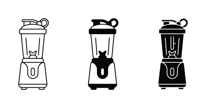 Kitchen Blender Icons, Smoothie Maker Vector Set, Food Mixer Graphic Resources
