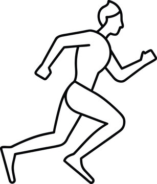 Man running athlete jogging sprinter in motion  fitness