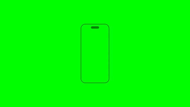 Rotate your phone animation with smartphone icon and circular arrow mobile screen orientation instruction vertical display motion graphic transparent background overlay interface element