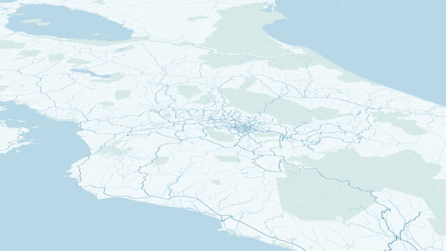Modern minimalist vector map of San Jos&eacute;, Costa Rica. High-quality scalable illustration of San Jose city grid, Valle Central, Sabana Park, and Escazu layout for posters and urban desi