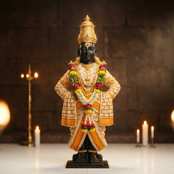 Vitthala Pandharpur Chandan Vagha &ndash; Full Body Devotional Temple Portrait