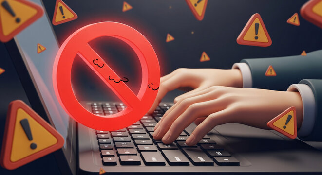 Signal d&rsquo;interdiction num&eacute;rique sur clavier