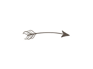 Flèche minimaliste dessinée à la main