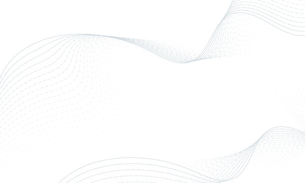 Abstract grey wavy lines on white background. Technology, data science, geometric border pattern Vector , illustration.