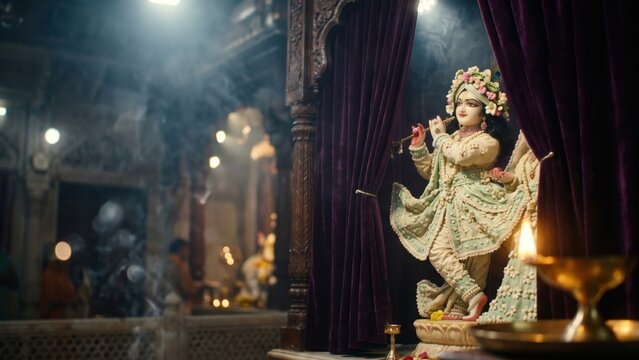 Banke Bihari Summer Darshan &ndash; Vrindavan Chandan Devotional Portrait