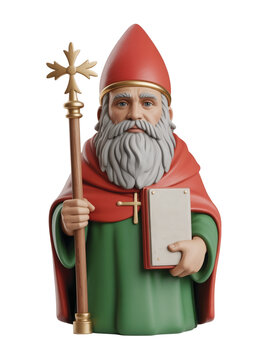Saint Nicholas Bishop Character Illustration