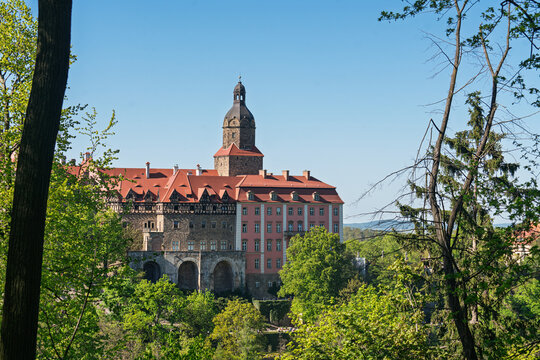 Książ Castle - Wałbrzych Poland. Medieval castle of the Polish Piast dynasty.