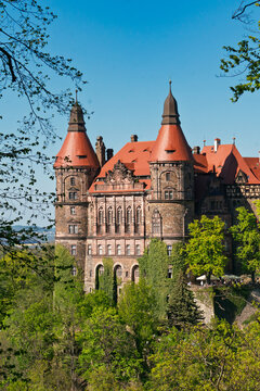Książ Castle - Wałbrzych Poland. Medieval castle of the Polish Piast dynasty.