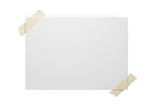 Blank paper bordered with rustic tape edges