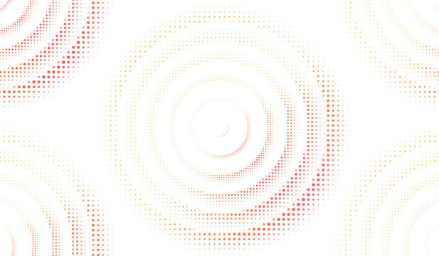 Orange ripple ring echo sound abstract halftone dot background vector illustration collection modern business set bundle pack quality