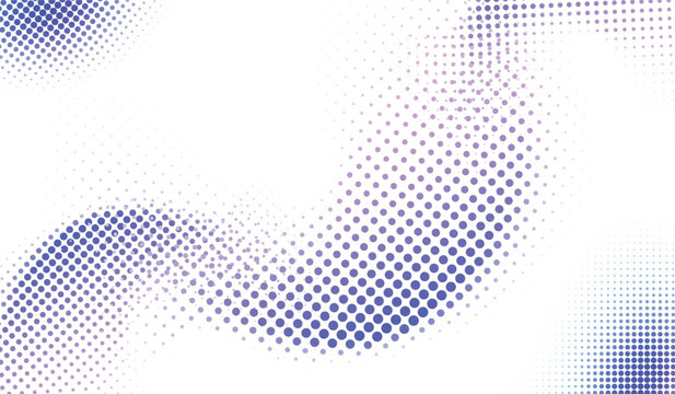 Blue purple wave curve flow abstract halftone dot background vector illustration collection modern business set bundle pack quality