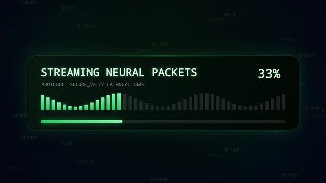 Hacking Digital Data Encryption Progress Bar Cyber Security Network