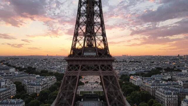 Eiffel Tower at sunset
