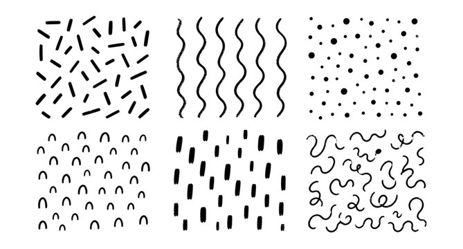 Hand drawn doodle seamless pattern with curly brush strokes and crayon squiggles. Playful organic wavy lines, sketch stripes, abstract childish pen texture wallpaper vector illustration