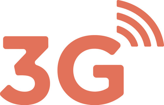 3G network signal icon for mobile phone and internet connectivity