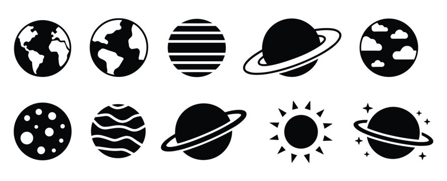Celestial Symphony: A graphic depiction of celestial bodies, evoking wonder. universe, space, solar system, cosmic bodies, astronomy.