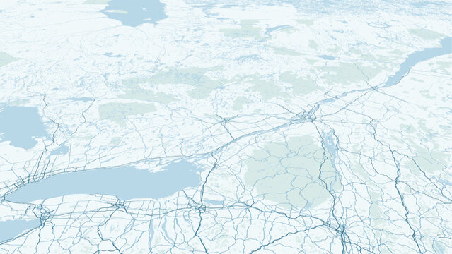 Modern minimalist vector map of Ottawa, Canada. High-quality scalable illustration of Ottawa city grid, Parliament Hill, Ottawa River, and Rideau Canal layout for posters and urban des