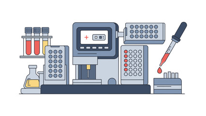 Medical laboratory testing equipment machine. © Marsya