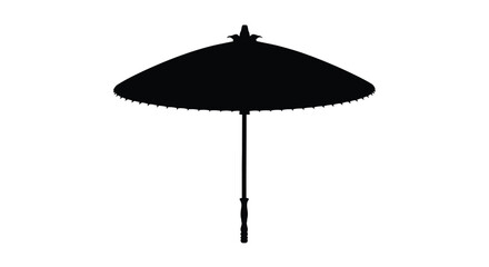Traditional asian parasol silhouette high quality professional detailed © MD RIPON