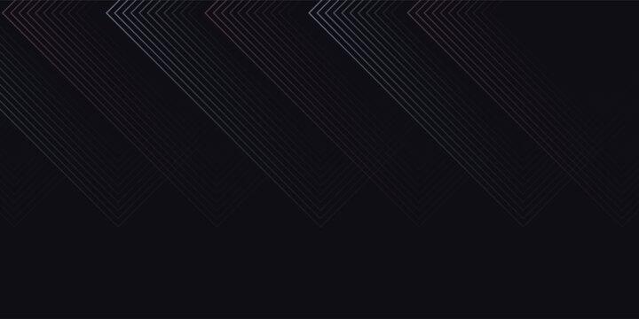 Abstract dark futuristic technology banner background. Glowing pink and blue arrow lines graphic design. Modern geometric lines pattern. Suit for cover, poster, banner, brochure, presentation, website