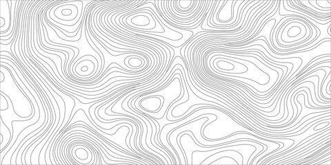 Abstract topographic map contour background with grey wavy lines on white for minimal vector design. A high-quality vector style topographic map background, organic grey contour lines © Creative Lis