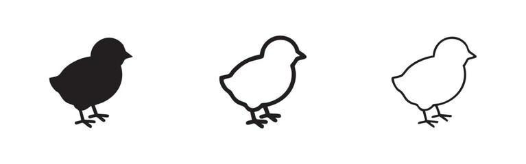 Baby Chick Icons for Farm and Nature Themes © liubomir118809