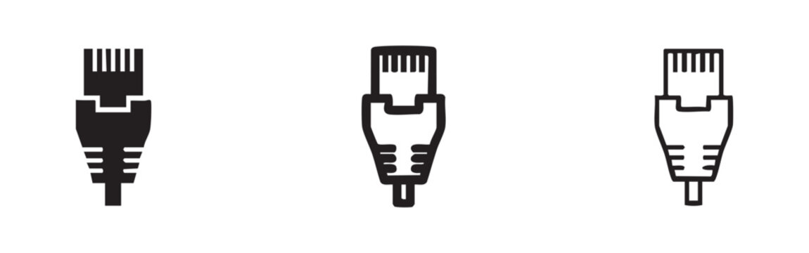 Ethernet Network Plug and Internet Connection Icon