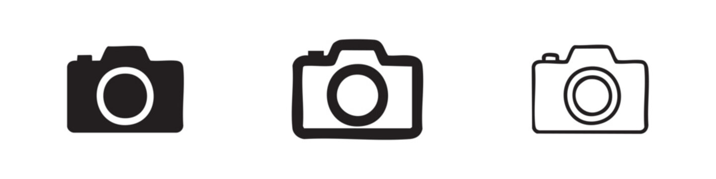 Digital Camera and Photography Equipment Icon Set