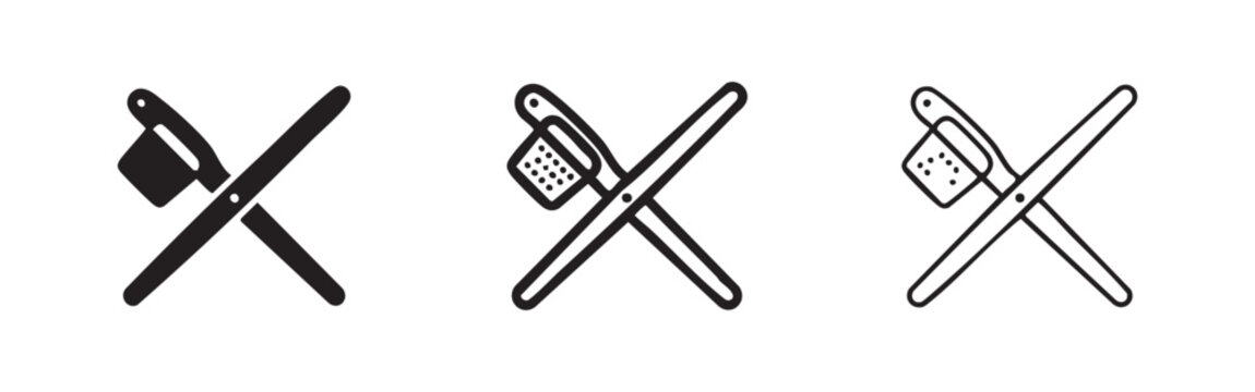 No Garlic Press or Garlic Prohibited Icon