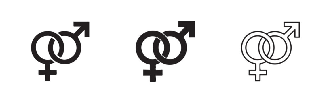 Interlocked Male and Female Gender Symbols