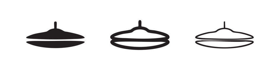 Decorative abstract hanging ornament or buoy icon set on white background. © liubomir118809