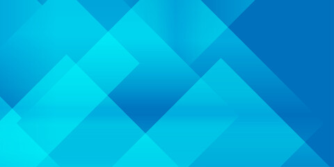 Obraz premium Abstract blue geometric background with overlapping rectangular shapes and gradients for corporate and technology design. A modern, professional abstract background