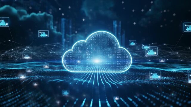 Advanced Digital Cloud Infrastructure with Floating AI Data Nodes for Enterprise Network Analytics