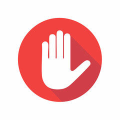 Obraz premium Stop Hand Icon
