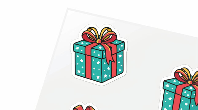 Colorful Gift Box Illustrations with Ribbons for Festive Celebration and Cheer.