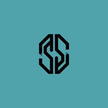 Abstract Geometric Logo Design Featuring Interlocking Letters.