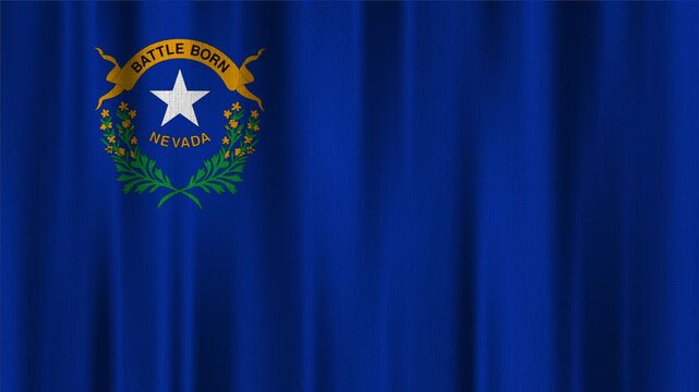 Nevada Flag Animation With Fabric Texture