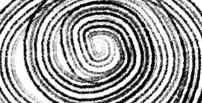 Monochrome spiral lines. Abstract hand-drawn ink drawing texture.
