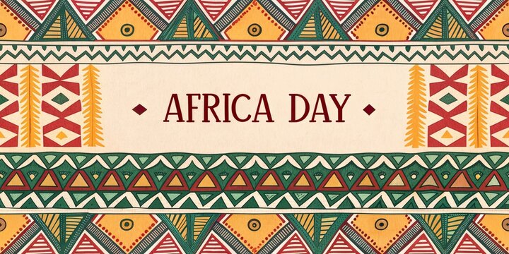 African culture geometric pattern banner ethnic ornament colorful tribal background